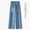 Fleece and thickened blue jeans for women's winter 2025 new style, high-waisted slimming straight-leg pants, versatile narrow wide-leg pants Application Scenario